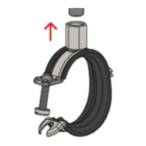 fischer scharnierende snelsluitende pijpbeugel FGRS Universal M8/M10 25-30