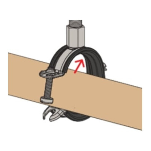 fischer scharnierende snelsluitende pijpbeugel FGRS Universal M8/M10 25-30