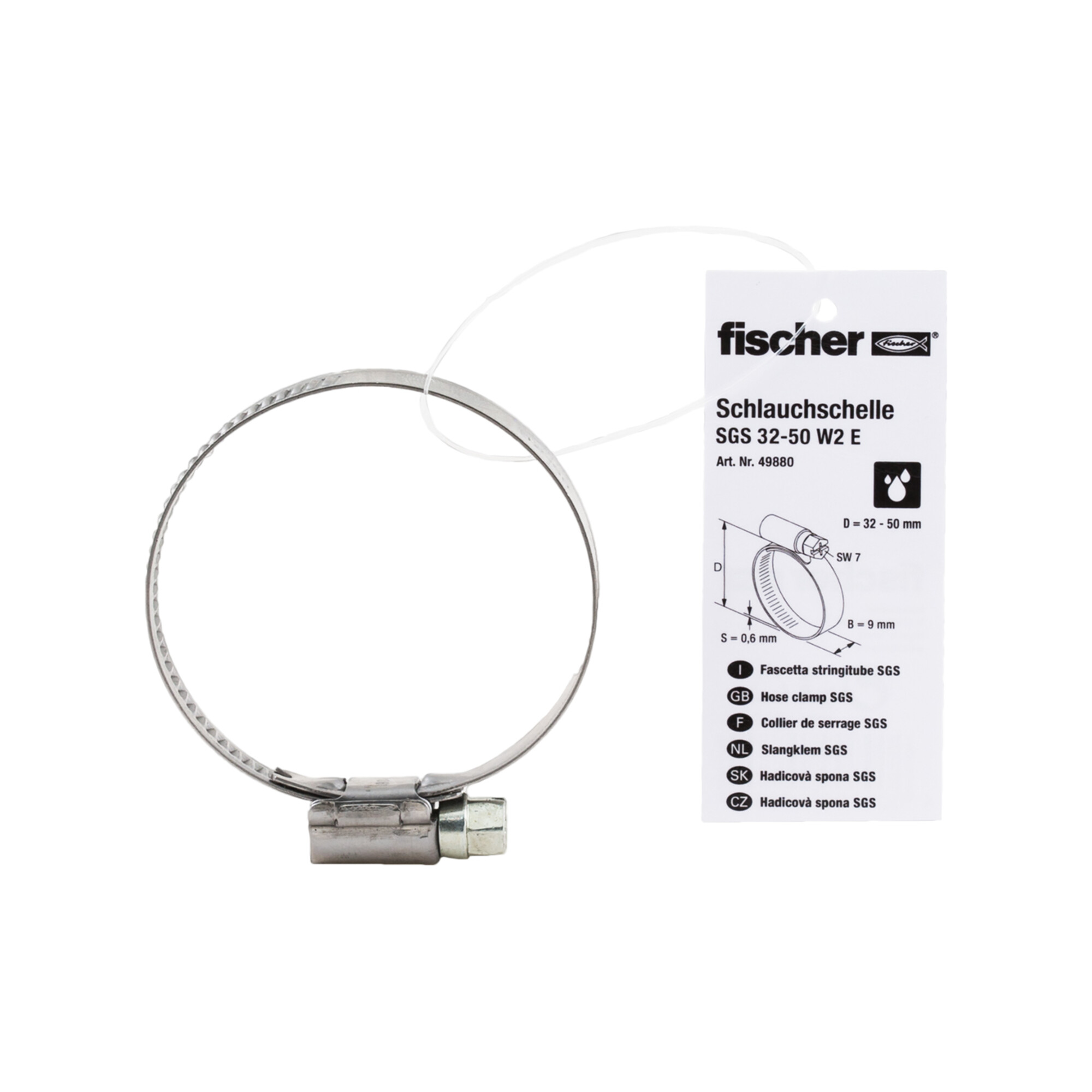 fischer Schlauchschelle SGS 32-50 W2 E