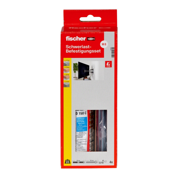 fischer set de fixation pour charges lourdes tige d'ancrage M8