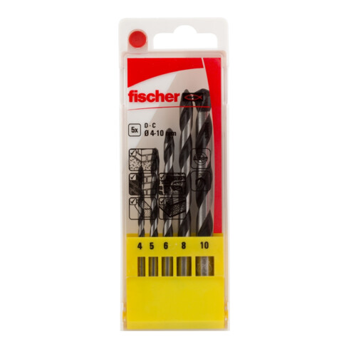fischer Set de forets béton D-C 4-10mm, 5 pièces