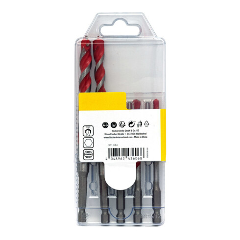 fischer Set de forets universels D-U Hex 5-12mm (5)
