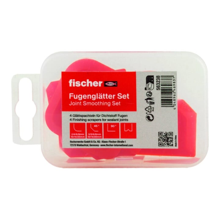 fischer Set de lisseurs de joints Fugis, 4 pièces avec angles à 45°