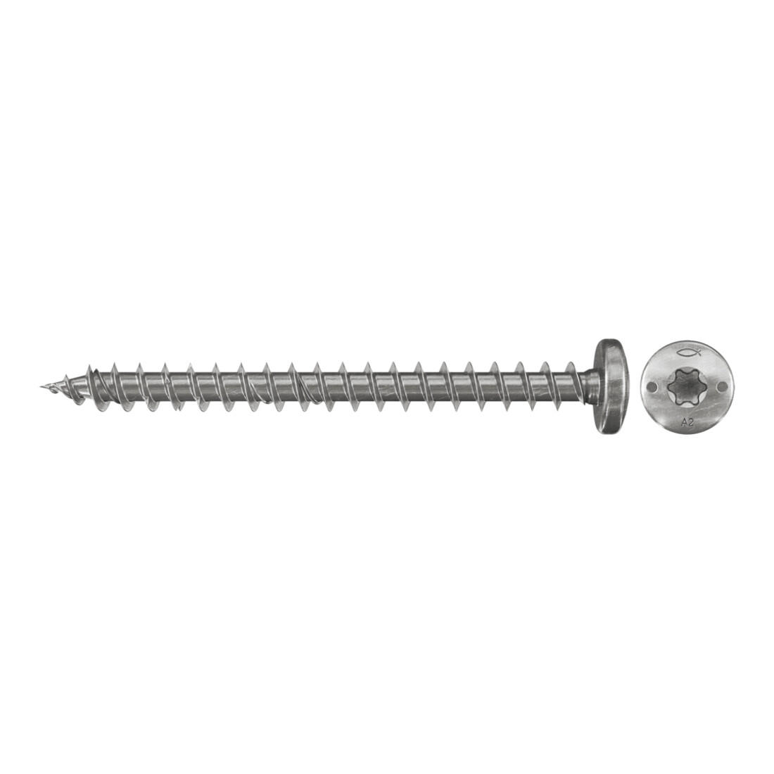 fischer Spaanplaatschroef Power-Fast 4.5 x 35 cilinderkop A2 voldraad TX opname
