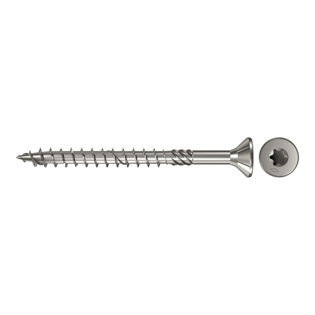 fischer Spaanplaatschroef Power-Fast 4.5 x 80 Verzonken kop A4 deeldraad TX opname