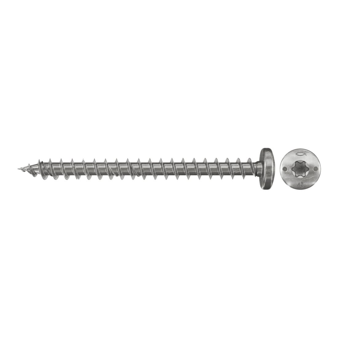 fischer  Spaanplaatschroef Power-Fast 6 x 50 cilinderkop A2 voldraad TX opname
