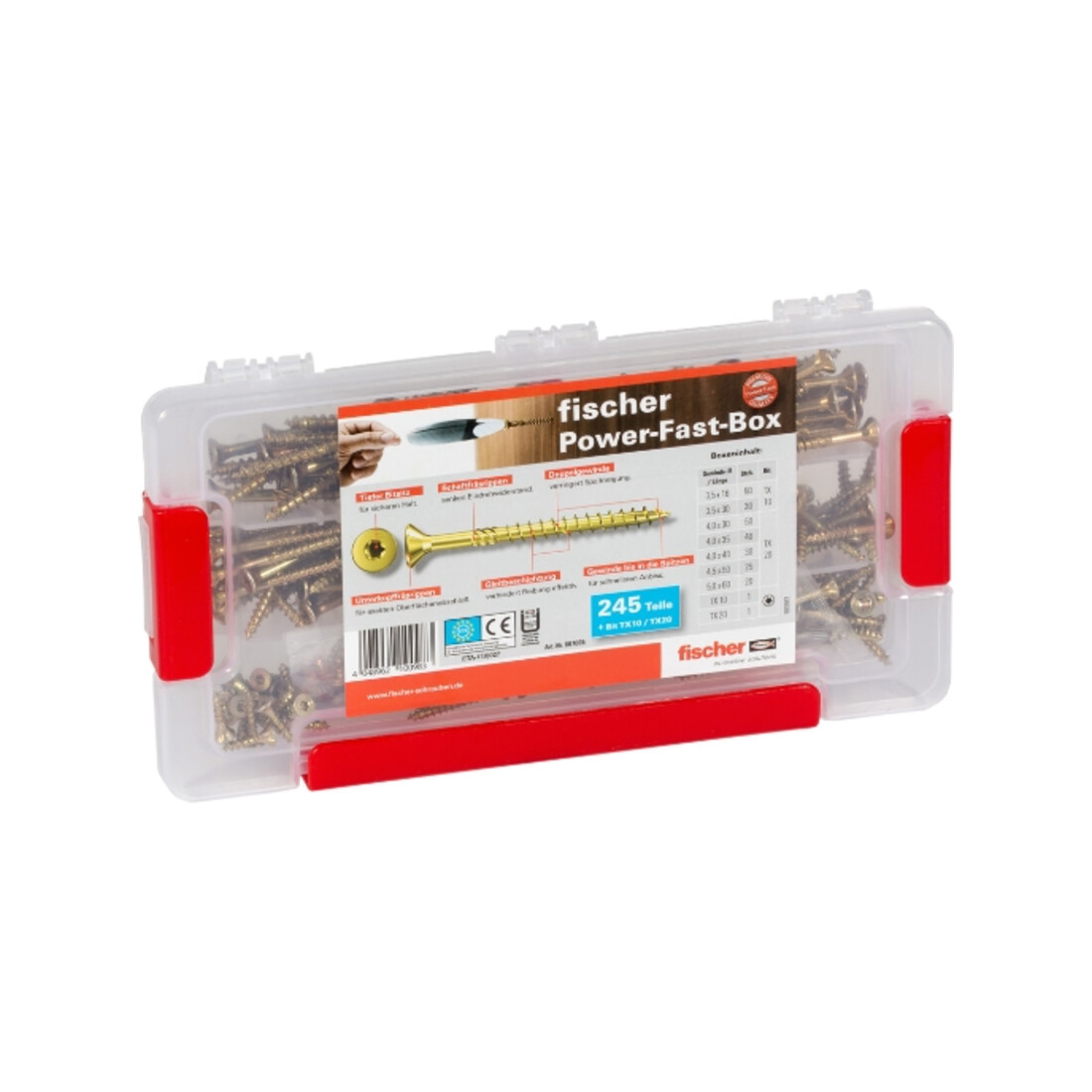 fischer Spaanplaatschroef PowerFast Box FAB FPF-ST YZ 245 P