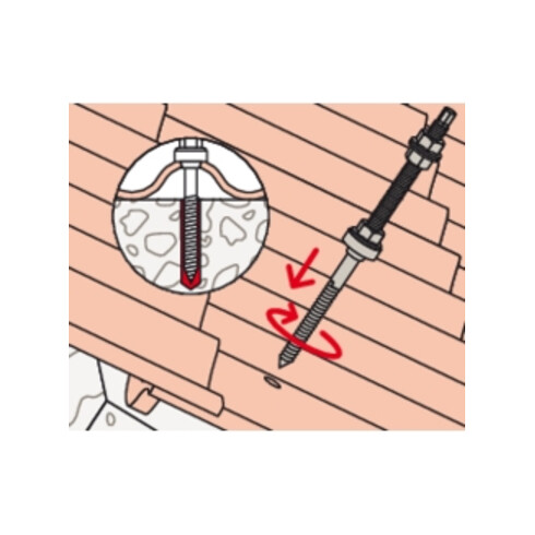 fischer Stockschraube Holz STSR M12x350 A2