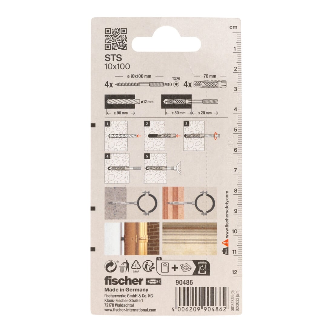 fischer Stockschraube STS 10 x 100 + UX K SB-SaMo