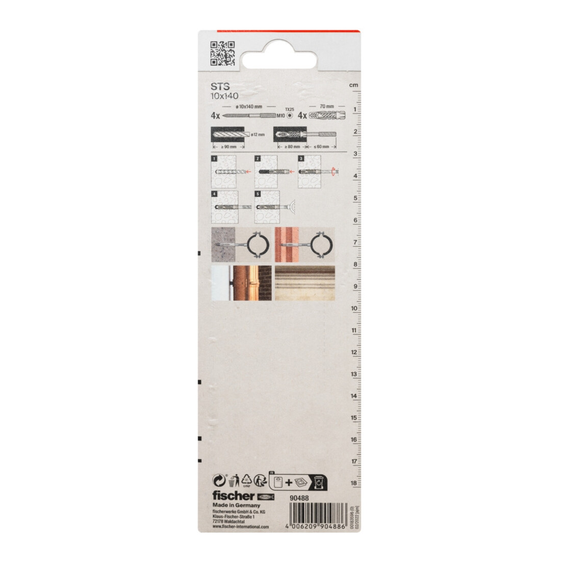 fischer Stockschraube STS 10 x 140 + UX K SB-SaMo