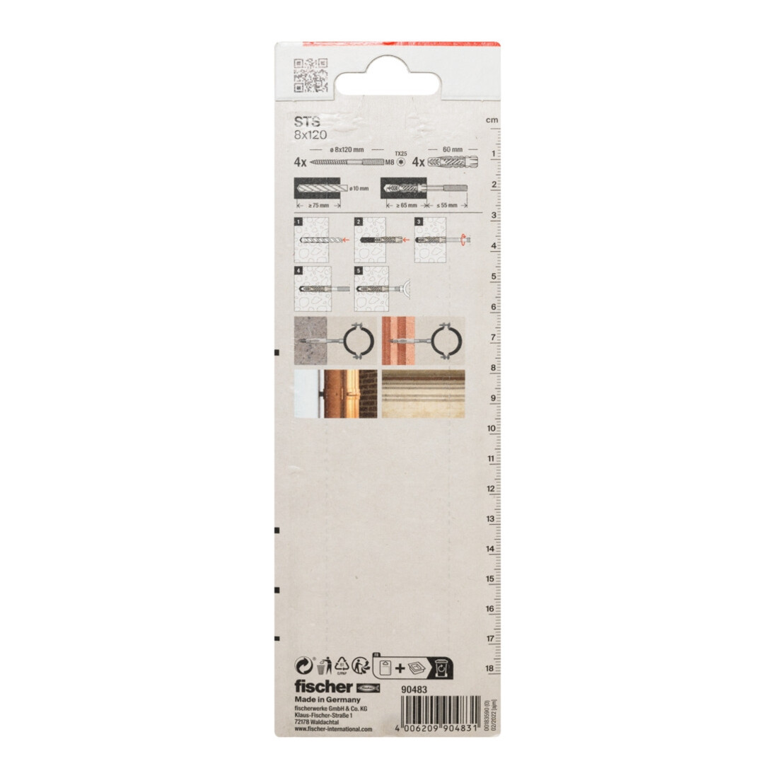 fischer Stockschraube STS 8 x 120 + UX K SB-SaMo