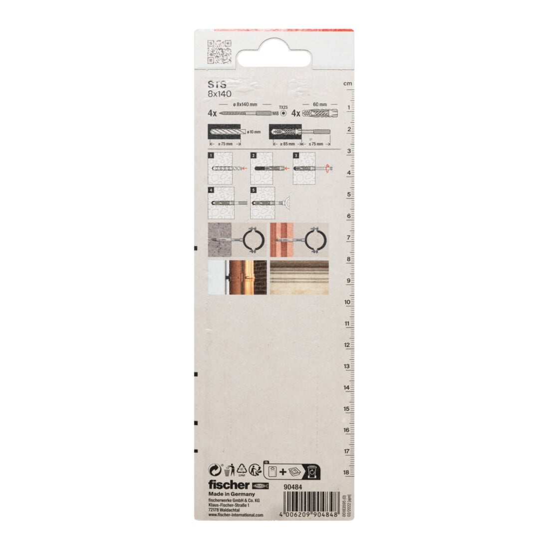 fischer Stockschraube STS 8 x 140 + UX K SB-SaMo