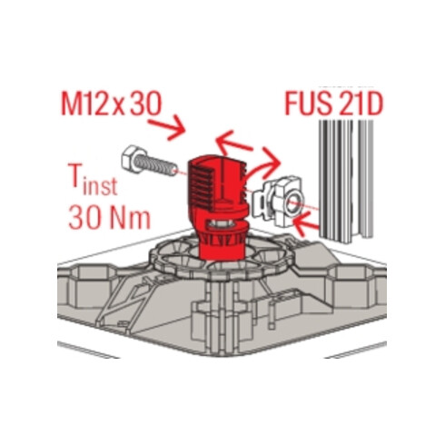 fischer Support toit plat standard FFRB