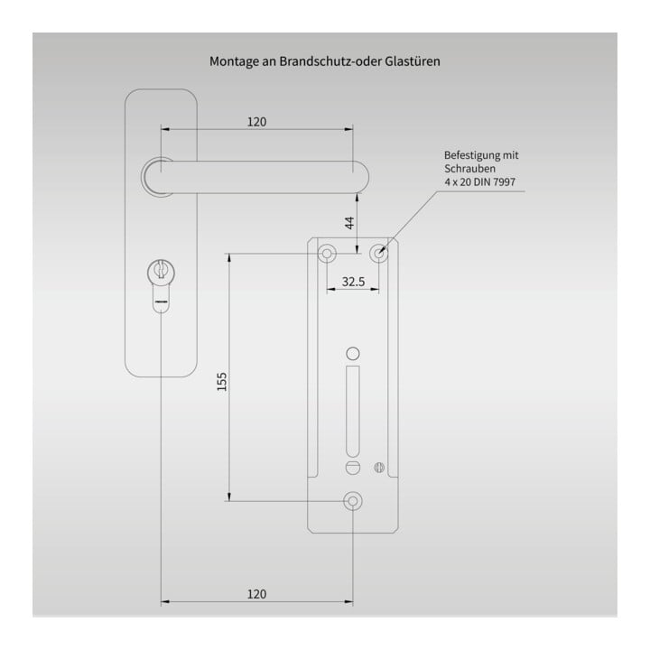 FiSCHER Surveillance de porte à une main TWU110 avec préalarme