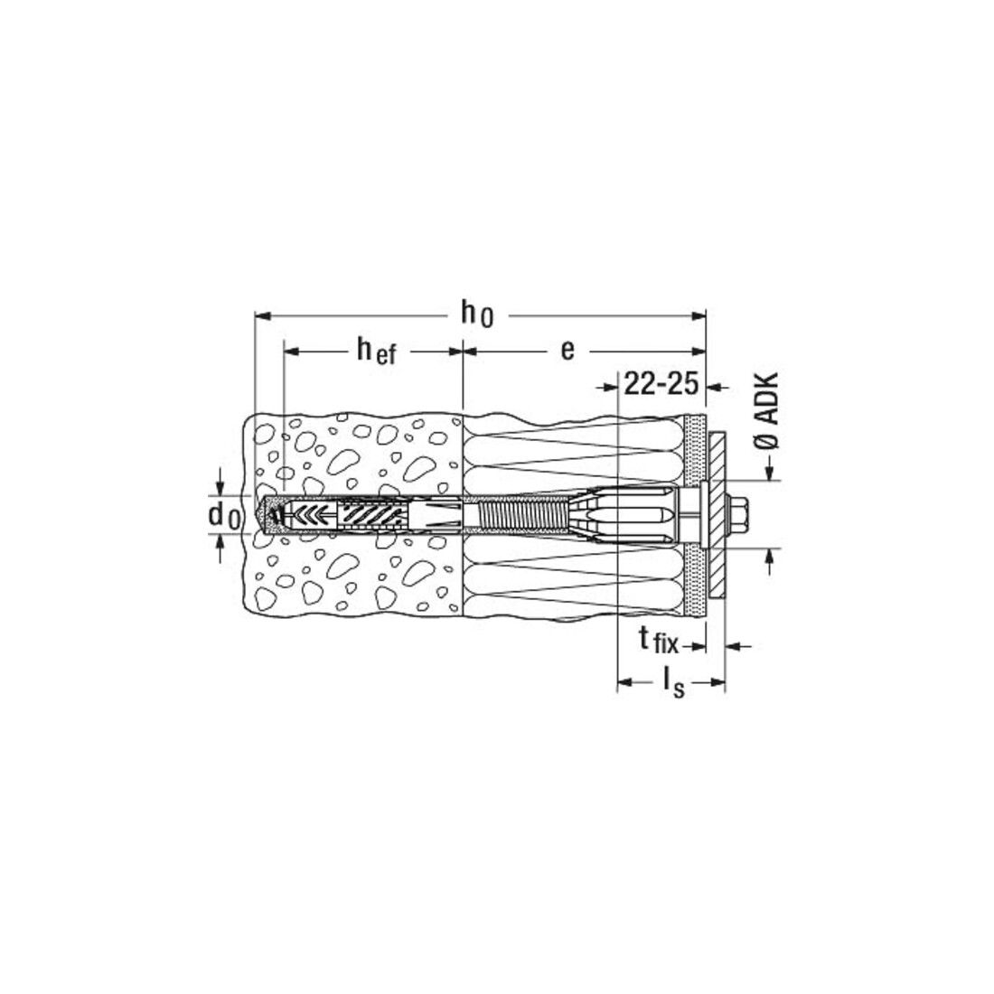 fischer Système d'ancrage Thermax 8/80 M6