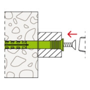 Cheville à frapper fischer N vert S avec vis en acier électrozingué-5