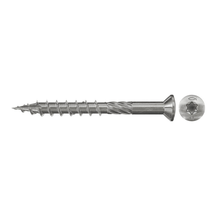 fischer Terrassenschraube 5,0x50 Senkk. A2 TG TX