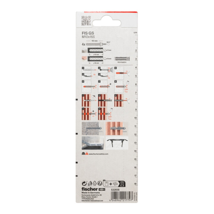 fischer Tige d'injection filetée FIS GS M10x165 K (4)