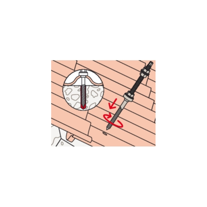 fischer Tige filetée bois STSR M12x350 A2