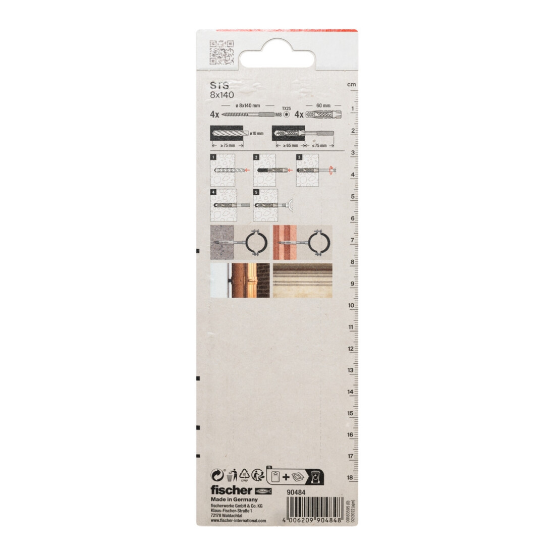 fischer Tige filetée STS 8 x 140 + UX K SB-SaMo