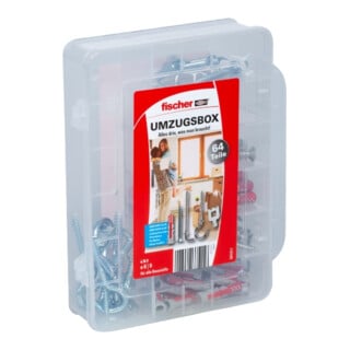 fischer Umzugsbox DuoPower 6 und 8 mm 64-teilig