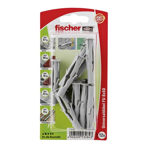 fischer Universaldübel FU 8 x 50 K SB-Karte