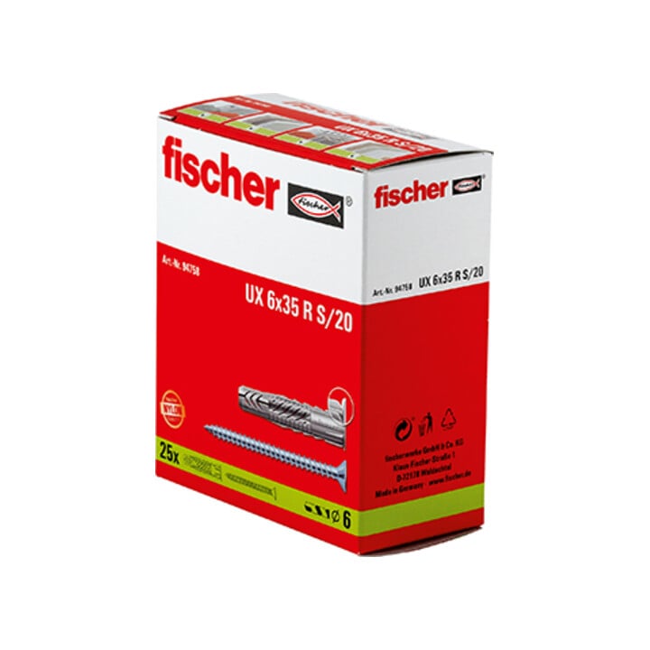 fischer Universaldübel UX 6x35 R S/20