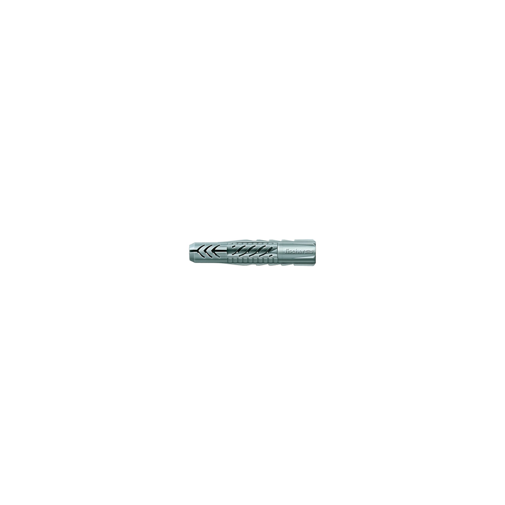 fischer UX 6x50 Universaldübel für Befestigung in Voll-, Loch- und Plattenbaustoffen mit Spreizdübel und Randverdrehsicherung, Durchmesser 6mm, Länge