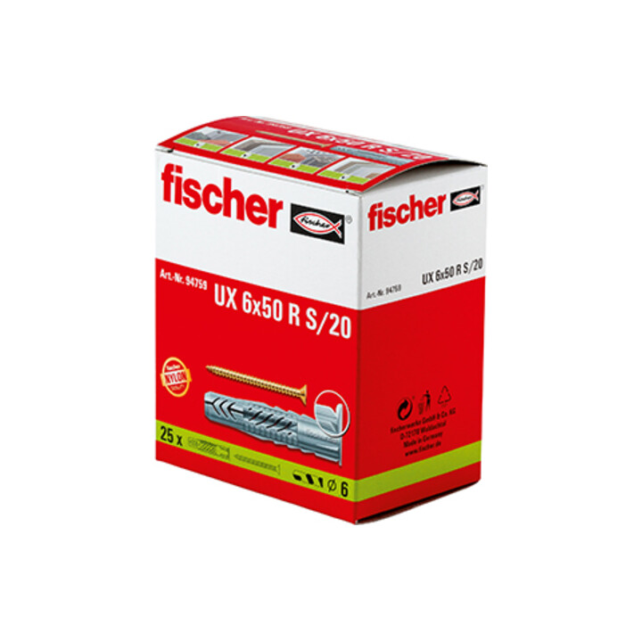 fischer Universaldübel UX 6x50 R S/20
