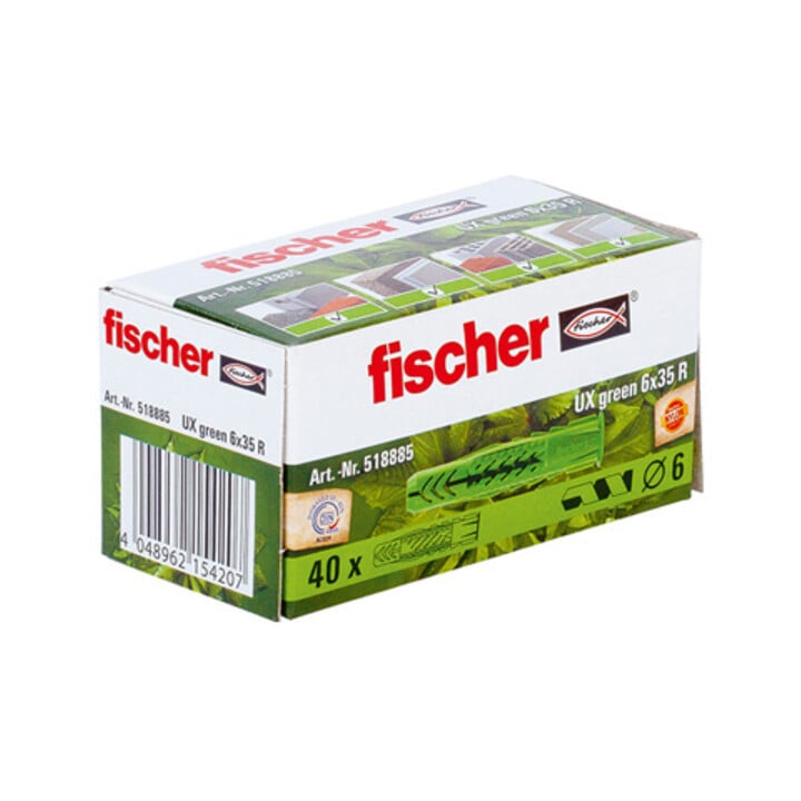 fischer Universaldübel UX GREEN met vlakke rand