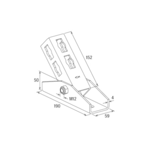 fischer Variabler Schienenfuß PVB A4