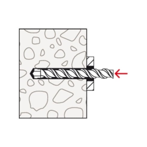 fischer Vis à béton UltraCut FBS II 10 x 140 85/75/55 US R à tête hexagonale avec rondelle intégrée