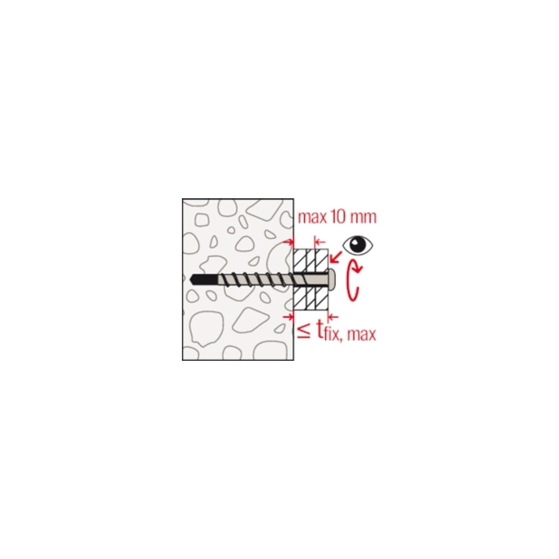 fischer Vis à béton UltraCut FBS II 6x35 M6 I fileté M8, acier électrozingué