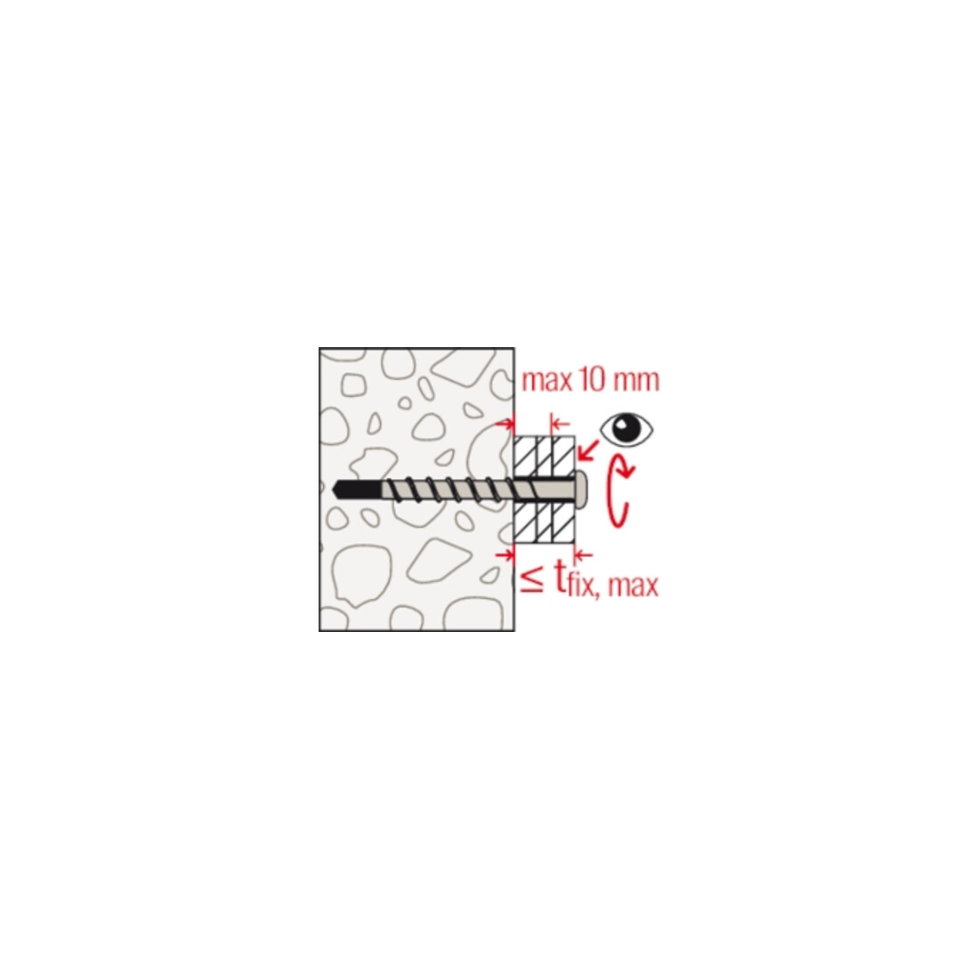 fischer Vis à béton UltraCut FBS II 6x35 M6 I fileté M8, acier électrozingué