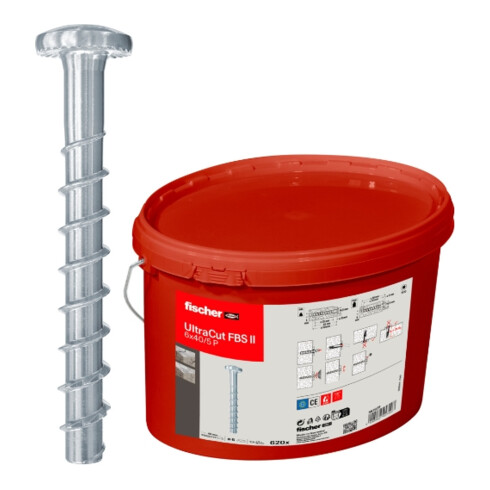 fischer Vis à béton UltraCut FBS II 6x40/5 P seau (620)