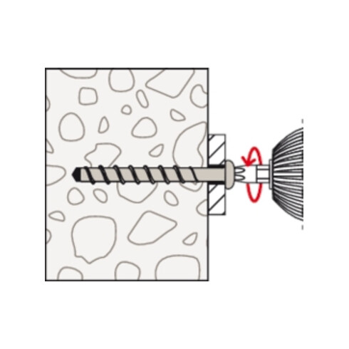 fischer Vis à béton UltraCut FBS II 6x55 M6 I fileté M8, acier électrozingué