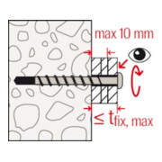 fischer Vis à béton UltraCut FBS II 6x55 M6 I fileté M8, acier électrozingué-5