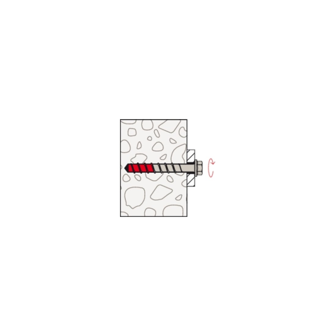 fischer Vis à béton UltraCut FBS II 8 x 120 70/55 SK R à tête fraisée