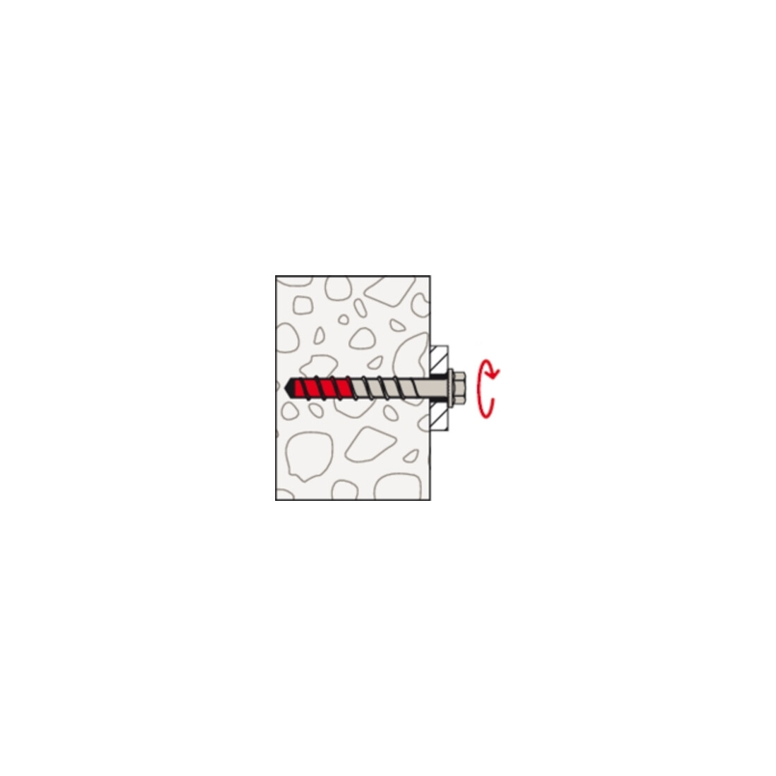 fischer Vis à béton UltraCut FBS II 8 x 120 70/55 US R à tête hexagonale avec rondelle intégrée