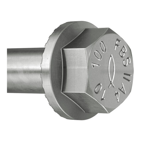 fischer Vis à béton UltraCut FBS II 8 x 140 90/75 US R à tête hexagonale avec rondelle intégrée