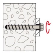 fischer Vis à béton UltraCut FBS II 8x150100/85 US TX à tête hexagonale avec rondelle intégrée et empreinte TX-4