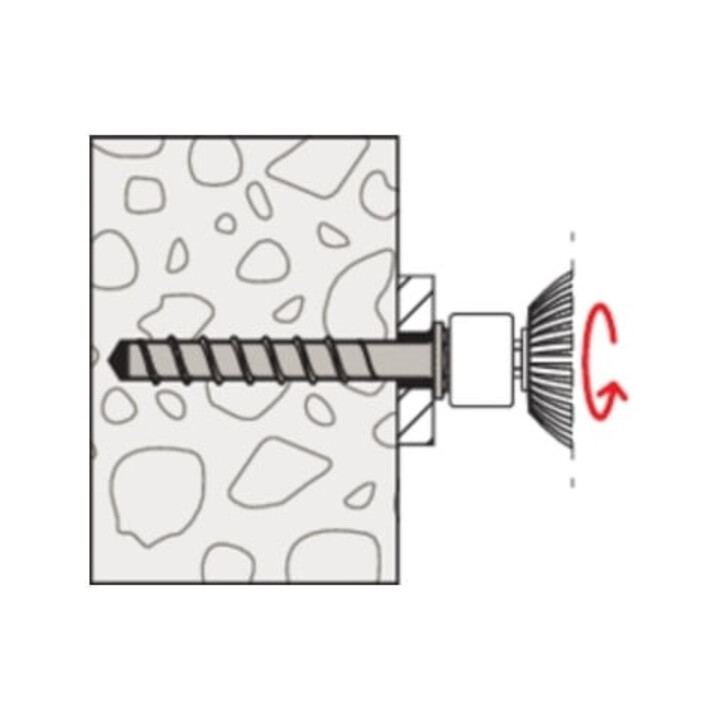 fischer Vis à béton UltraCut FBS II 8x190 140/125 US TX à tête hexagonale avec rondelle intégrée et empreinte TX