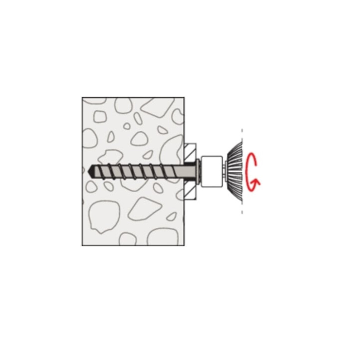 fischer Vis à béton UltraCut FBS II 8x190 140/125 US TX à tête hexagonale avec rondelle intégrée et empreinte TX