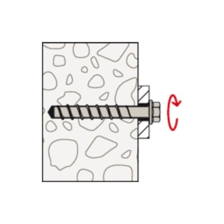 fischer Vis à béton UltraCut FBS II 8x190 140/125 US TX à tête hexagonale avec rondelle intégrée et empreinte TX