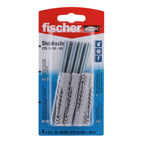 fischer Vis à tige filetée STS 8 x 100 + UX K SB-SaMo