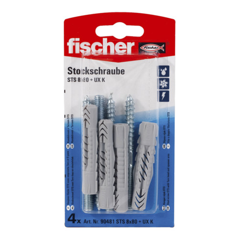fischer Vis à tige filetée STS 8 x 80 + UX K SB-SaMo