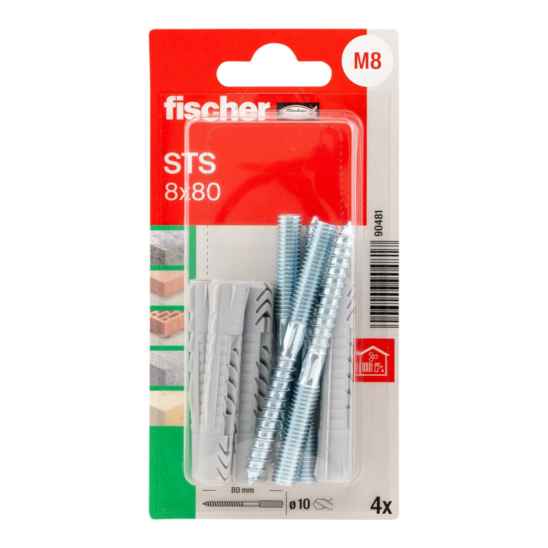 fischer Vis à tige filetée STS 8 x 80 + UX K SB-SaMo