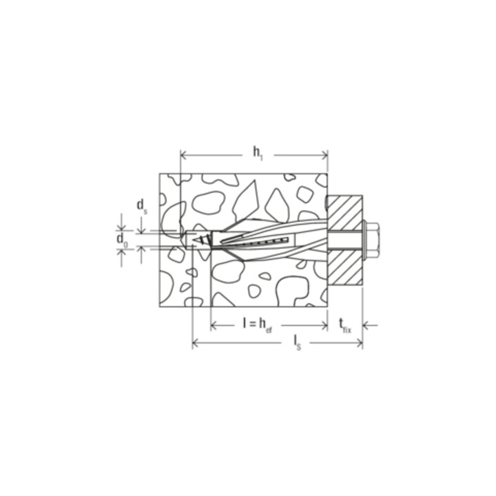 fischer vis de sécurité 10.0x95 hex.