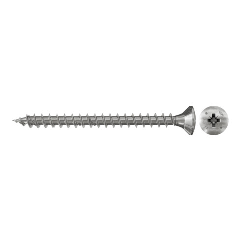 fischer Vis Power-Fast FPF-SZ 3,5 x 20 A2F 300 Tête fraisée, empreinte PZ, inox A2, filetage total