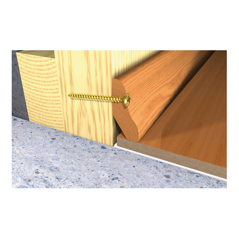 fischer Vis Power-Fast FPF-SZ 3,5 x 20 A2F 300 Tête fraisée, empreinte PZ, inox A2, filetage total